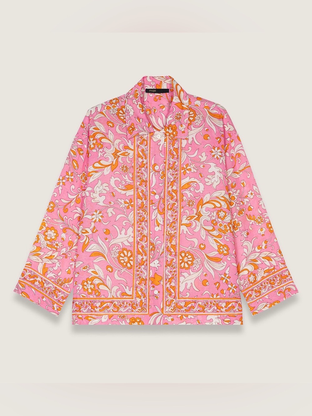 BRAND NEW - Maje Patterned Flowing Linen Shirt